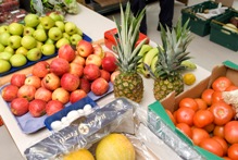 Fruit and vegetables on a stall