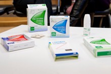 Various stop smoking aids on a table