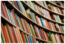 Books on a shelf