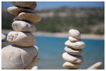 Stones stacked on top of each other